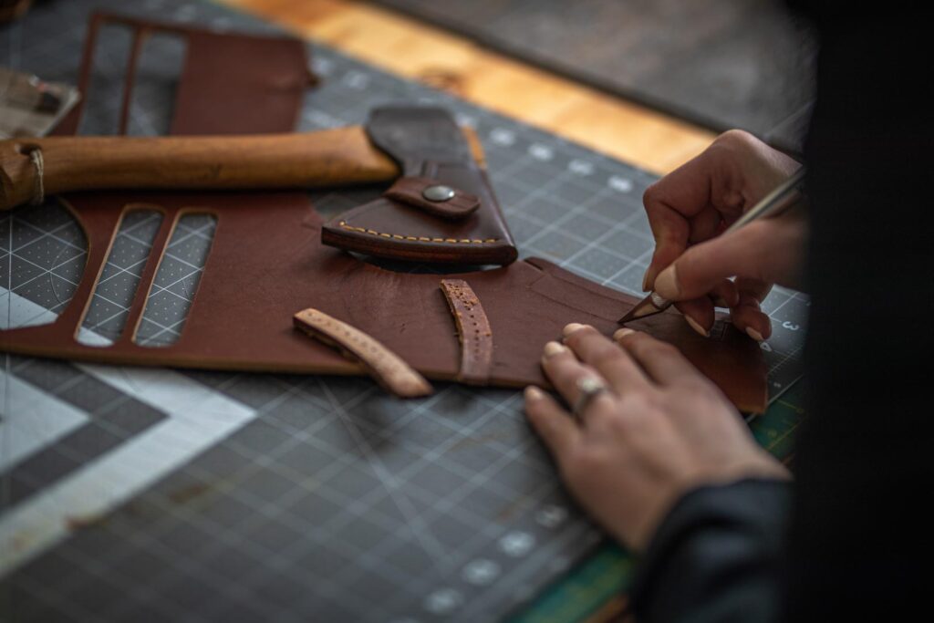Tracing Leather To Make An Axe Sheath
